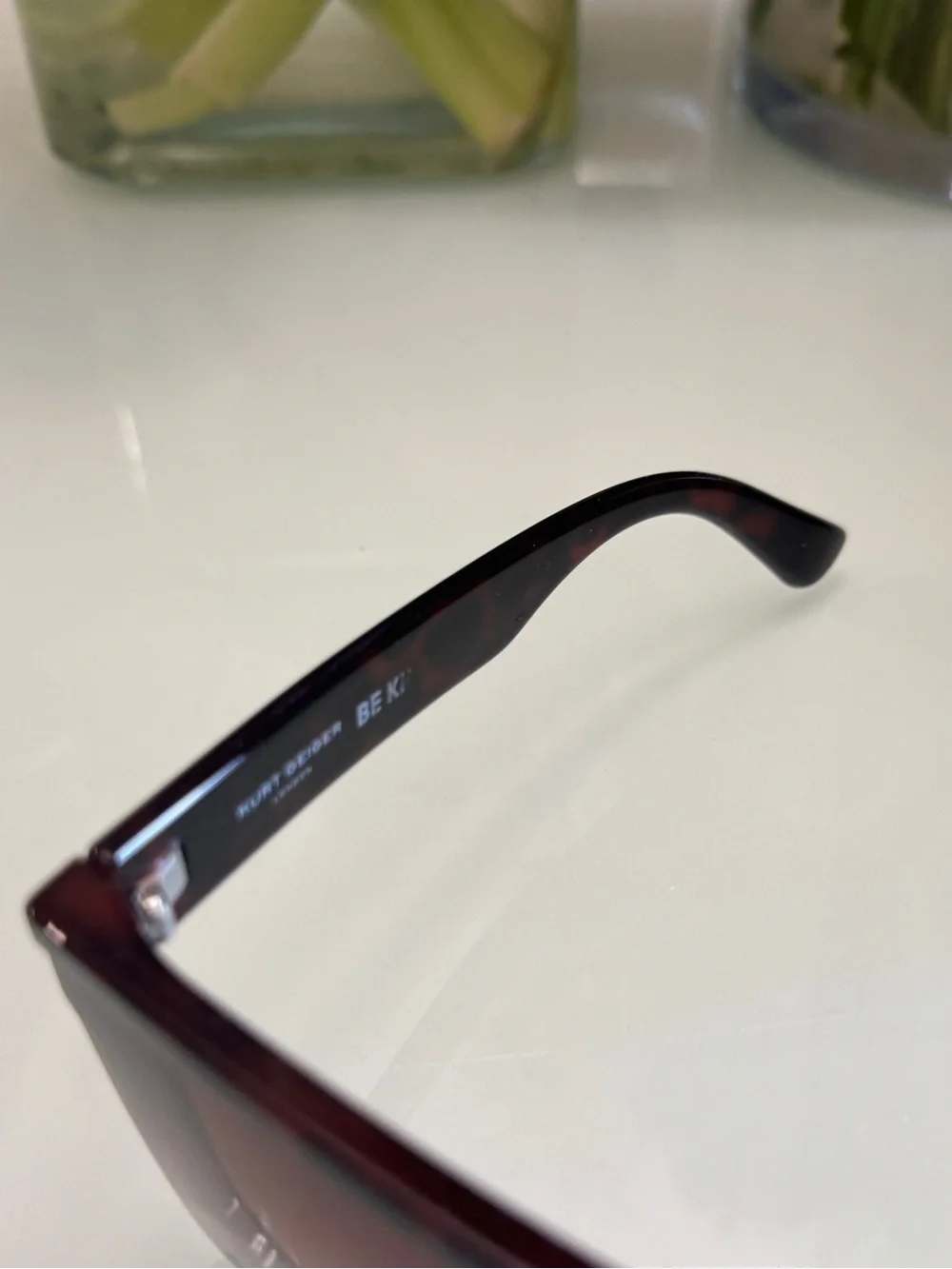 Kurt Geiger Tortoiseshell Shield Sunglasses with Brown Gradient Lenses - Picture 5 of 16